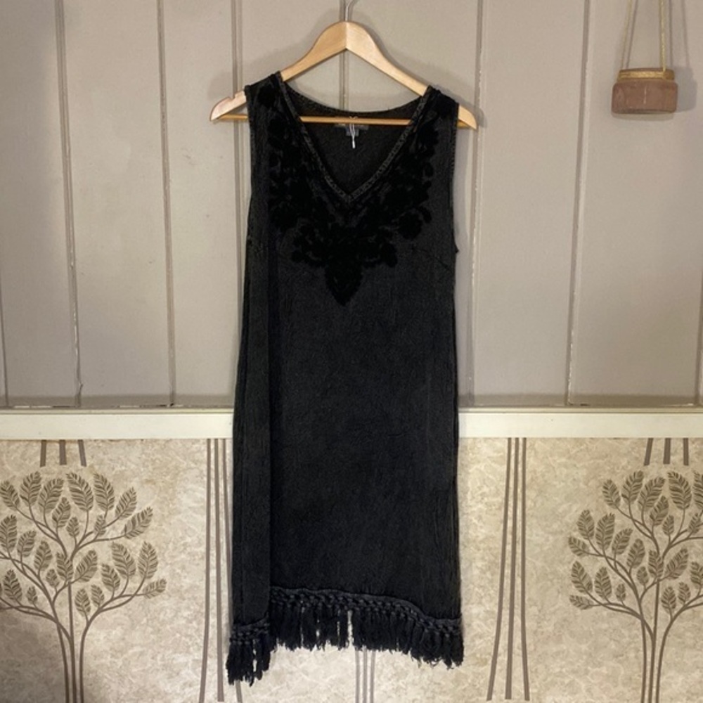 BEACH BY EXIST Indian made swim cover up with tassels NWOT L